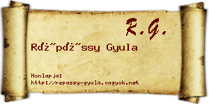 Répássy Gyula névjegykártya