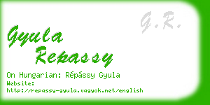 gyula repassy business card